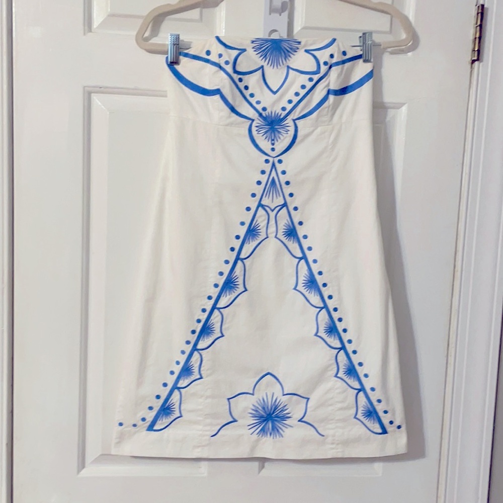 Lilly Pulitzer Bowen Embroidered Strapless Dress